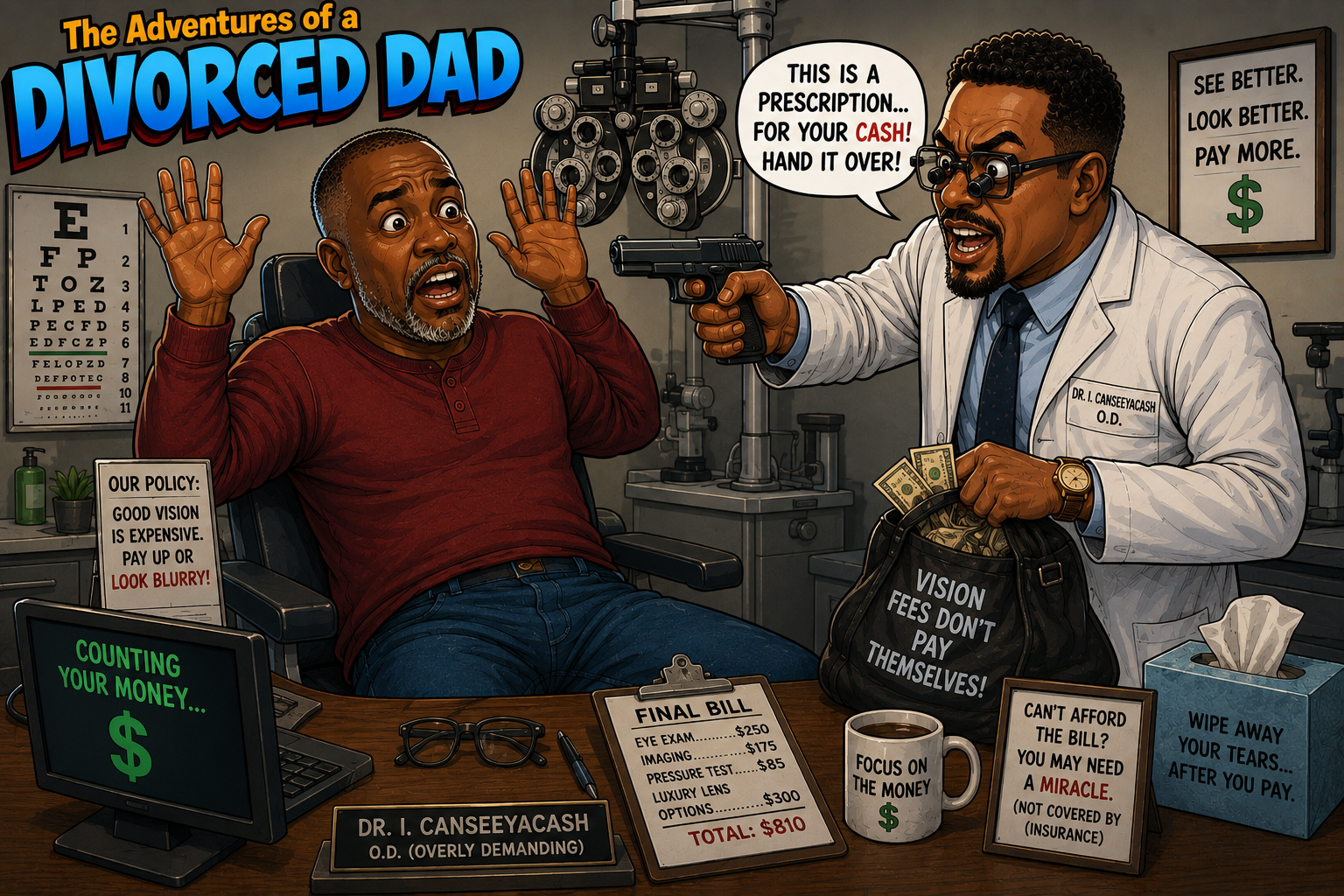Vision Care Fees cartoon